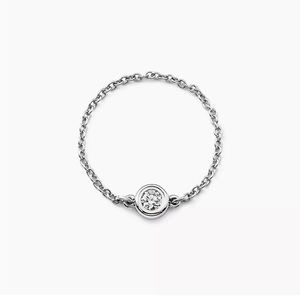 Authentic TIFFANY & Co. Elsa Peretti Diamonds by the yard ring. Size 10